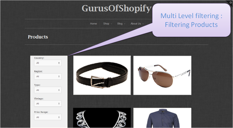 Multi Level filtering